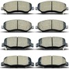 AnnoVinco 8PCS Front Rear Ceramic Brake Pads Replacement Kit Fits