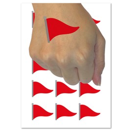 Red Flag Warning Dating Funny Temporary Tattoo Water Resistant Fake Body Art Set Collection - 54 1" Tattoos (1 Sheet)