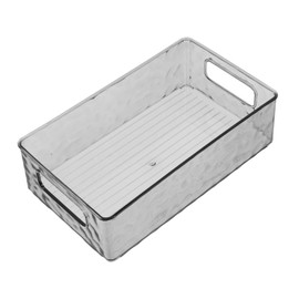 Levemolo Storage Box for Kitchen and Refrigerator Stylish Grey Organizer Bins for Efficient Freezer and Pantry Organization