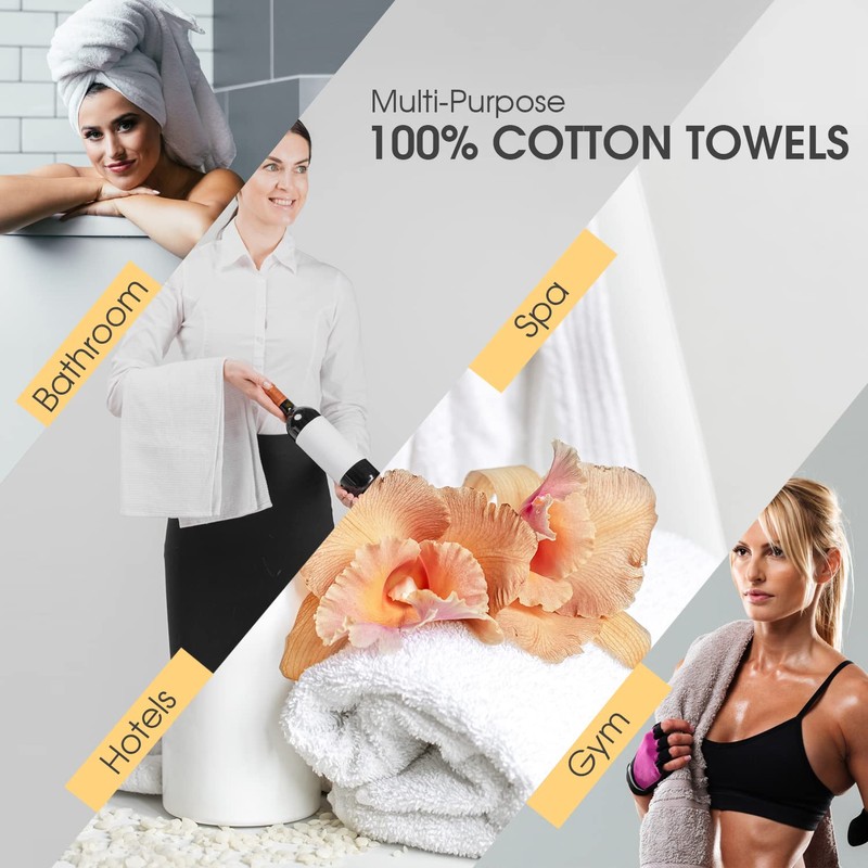 Ample Decor 100% Cotton Bath Towels for Bathroom 137 CM