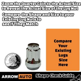 Arrow 1x 7/8" & 13/16" Hex Socket Key Fits 2" 6 Splines Tuner Lug Nuts