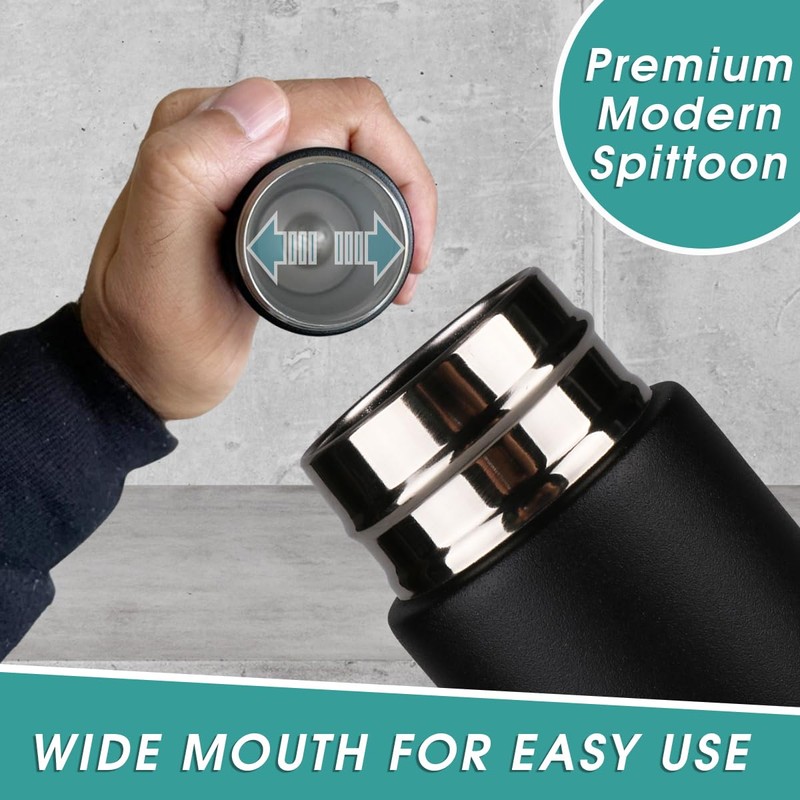 LIVEMUG Pocket Spittoon for Chewing Tobacco 4 Oz | Stainless