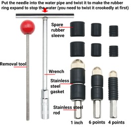 Stainless Steel Pipe Leak Repair Tool Kit Reusable Water Stopper Pins for Copper PVC Pipes Emergency Plumbing Fix