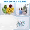 2 Pcs Acrylic Round Tray with Handles Sturdy Clear Round