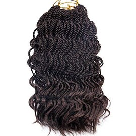 Wavy Senegalese Twist Crochet Braids 6packs/lot 14Inch 35Strands/Pack Synthetic Crochet Hair Curly Twist Braiding Hair (14 Inch, 4#)