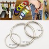 Key Rings, 3/4" 20mm Split Round Metal Silver Keyring for