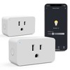 WiFi Dimmable Smart Plug 2 Pack, Alexa Smart Plugs Work