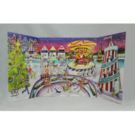 Swiss Kiss Festive Fairground Slot-In Reusable Advents Christmas Advent Calendar 290 x 290 mm 24 slot in pieces