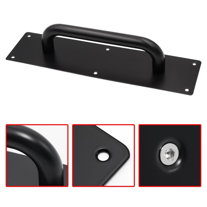 Mormchlots 2Pcs Large Black Stainless Steel Heavy Duty Barn Door