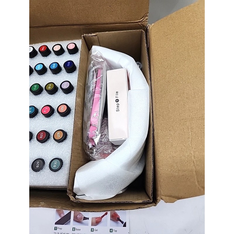 Unbranded 60pc Nail Polish w/ UV Light Base, Matte &