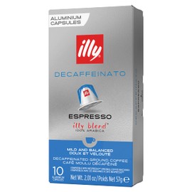 illy Espresso Single Serve Coffee Compatible Capsules, 100% Arabica Bean Signature Italian Blend, Classico Decaffeinated Medium Roast, 10 Count