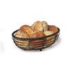 Gourmet Basics by Mikasa Rope Metal Oval Bread Basket, Black,