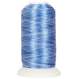 Threadart Variegated Polyester Embroidery Thread - 40wt - 1000m - 25 Colors Available - No. 1 - Denim