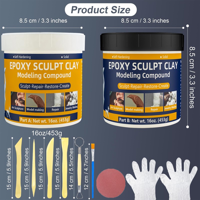 Epoxy Sculpt Clay, 2 Pound White Epoxy Sculpt Pool Putty