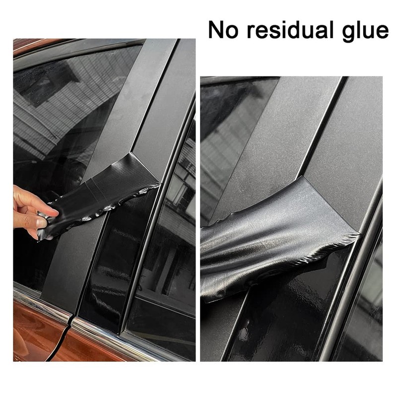 NewL BLACK HIGH GLOSS VINYL TAPE WITH AIR RELEASE MOUNTING