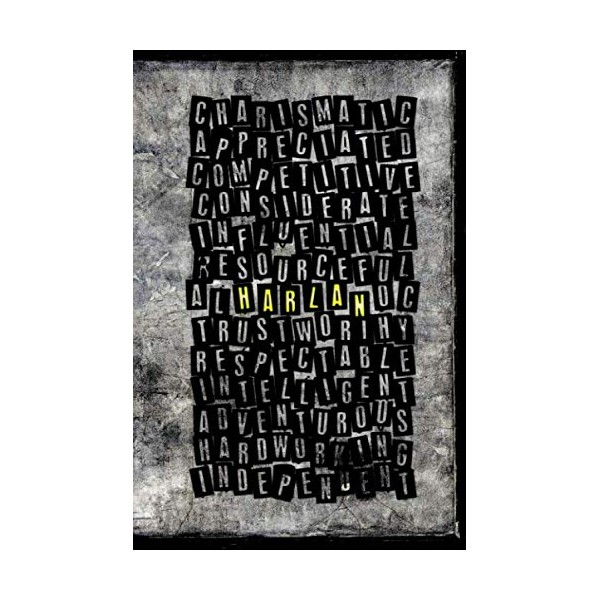 Harlan: Personalized Custom Name Journal Notebook with Positive Personality Adjectives