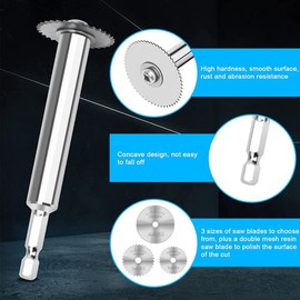 Zicojia PVC Pipe Inside Cutter Internal Plastic Pipe with 1/4Inch Hex 32Mm,35Mm,44Mm Saw Blades Plumbing Inside Cutter