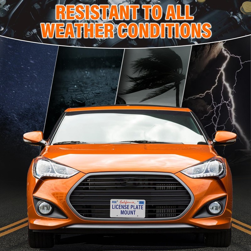 Front License Plate Holder No-Drill License Plate Bracket Mount Anti-Theft