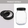 novelinks 16 OZ Clear Plastic Mason Jars with Airtight Lids