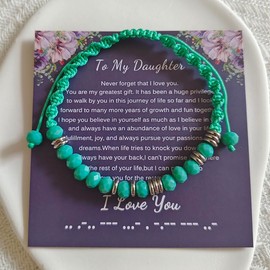 RFTWXHPN Christmas Birthday Gifts for Daughter Bracelets - to My Daughter Inspirational Gifts Bracelet for Daughter Daughters Morse Code Bracelets for Daughter Encouragement Gifts