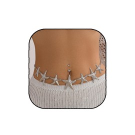 TELAIN Gold Belly Chain Chain Belt with Sun Charm, Fashionable Body Chain and Waist Chain, Elegant Hip Chain for Party, Festival or Daily Outfit