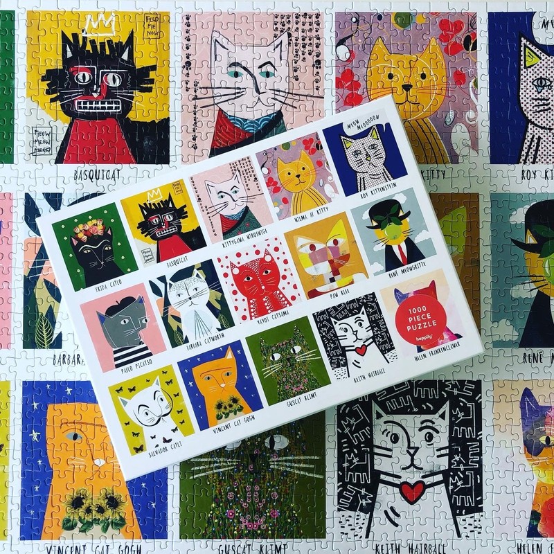 Art Cats by Nia Gould - 1,000 Piece Happily Puzzle