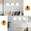 ZHUOER Modern Bathroom Vanity Light Fixtures 3 Lights Brushed Brass