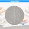 20cm Round Placemats Set of 4,Grey Cotton Dinner Table Mats