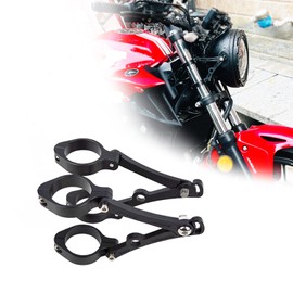 HARPUOU Motorcycle Headlight Bracket 36-41mm Black Headlamp CNC Fork Tube Side Mount Bracket for Most Motorbikes