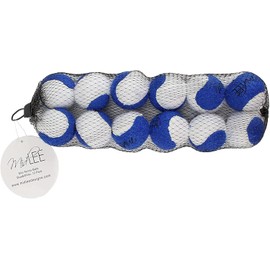 Midlee Mini Dog Tennis Balls- Blue/White- Set of 12