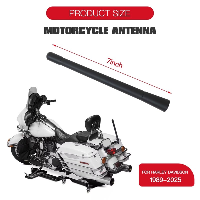 Xspeedonline 2X Rubber Short Antenna Replacement - for 1989-2025 Harley