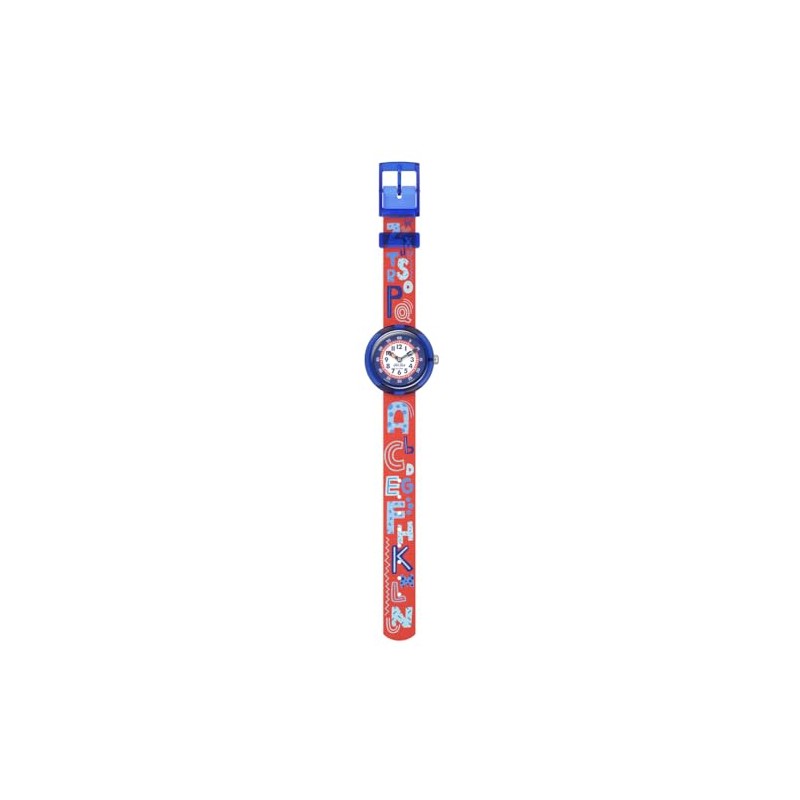 Swatch Flik Flak KNOW YOUR ABC FBNP244 Boys Red Wristwatch