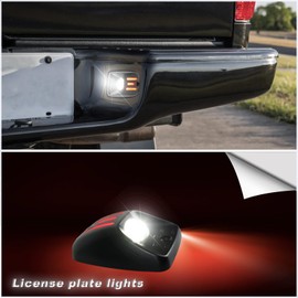 Full LED License Plate Light Tag Lamp Assembly Compatible with Toyota Tacoma 1995-2004 White light 2-Pieces Rear Bumper Tag Lamp Accessories