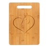 Bamboo Wood Cutting Board Heart Horse