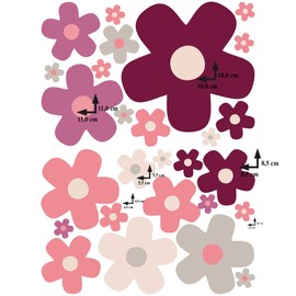 GamesMonkey Autoaufkleber Blumen G?nseblmchen Prilblumen Tuning - 27/54/108 Stck - Lustige Karosserie Motorrad Fahrradhelm Glasaufkleber (Large, 27 Stcke, Farbe 008)
