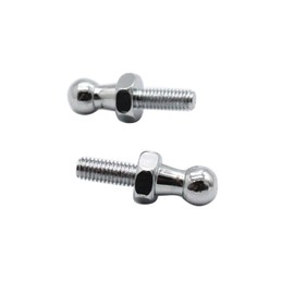 2 pcs10mm BALL STUD BOLT M6 thread Silver for gas struts ball ended bolt bonnet