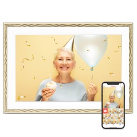 Digital Picture Frame, 10.1'' Frameo Digital Frame Wifi, 1280*800 HD Touch Screen, 32GB Memory, Wall Mountable Digital Photo Frame, Auto-Rotate, Share Instantly, Wedding, Birthday Gifts for Mom, Gold