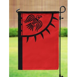 Red Viking Raven Garden Flag | Double Sided Unique Design Print | Made in EU (12“ x 18“ / 30x45cm)