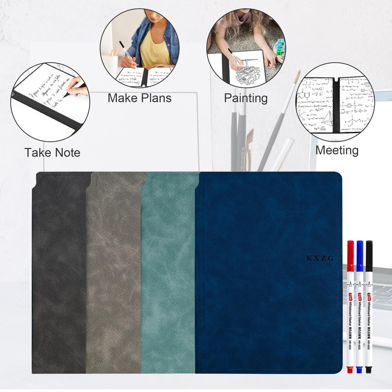 Elezeal A5 Dry Erase Whiteboard, Portable Small Whiteboard Notebook Notepad,