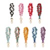XGALBLA Beautiful Two-tone Macrame Keychain Boho Handmade Wristlet Bracelet Keychain