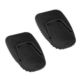 Be In Your Mind 2x Motorcycle Support Stand Side Kickstand Pad Anti-Slip Plate PP Plastic Black for Gravel Road Soft Ground Outdoor Grass Parking