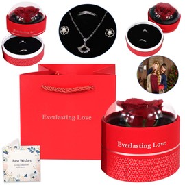 Sakiyrmai Rose Box, Infinity Roses, Preserved Rose, Eternal Rose, Birthday Gifts for Women, Gifts for Mother/Girlfriend/Wife/Grandma, Birthday, Valentine's Day, Eternal Flower