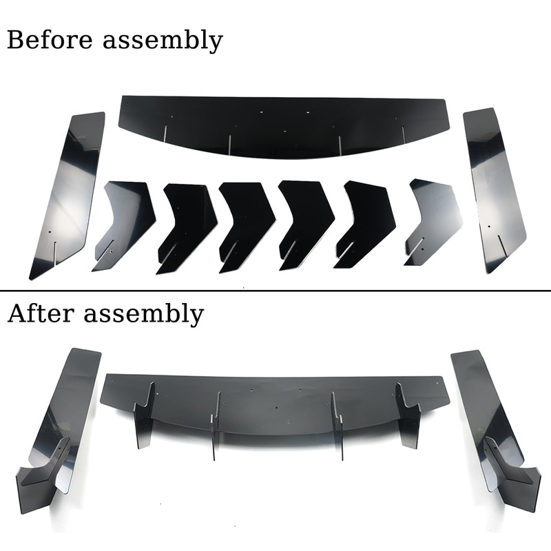 skkyoro Rear Bumper Diffuser for Ford Mustang 2015-2023 V2 Style