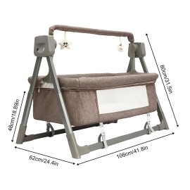 Baby Bassinet Bedside Sleeper w/ Mosquito Net Portable Crib for Newborns