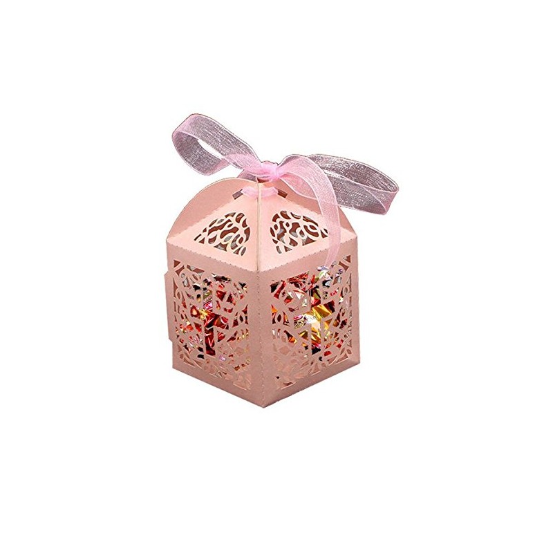 Musuntas 50-Piece Birdcage Design Wedding Christening Guest Gift Box Cardboard