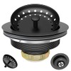 Black Sink Drain 3-1/2 Inch Matte Black Kitchen Sink Drain