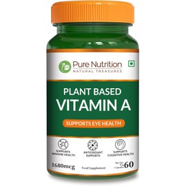 Pure Nutrition Plant-Based Vitamin A Beta Carotene, 4934iu, Skin, Eye and Immune Health Support | Non GMO