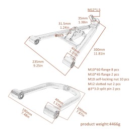 Unbranded Go Kart Front Suspension Shock Swing Arm Kit Tie Rod Steering Spindle Wheel Hub