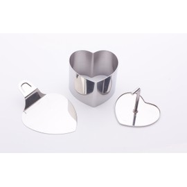The Original Sushi Tower Kit Add-On Component – 3pc Heart Shaped Personal Tower Set - Premium Stainless Steel Sushi Making Set - The Art of Elevated Sushi - Homemade Gourmet Sushi Your Way
