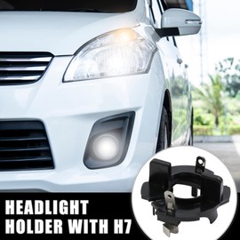 uxcell H7 Headlight Xenon Bulbs Car Head Lights Clip Base Adapter Holder Black Plastic for VW Caddy for Volkswagen Golf 5